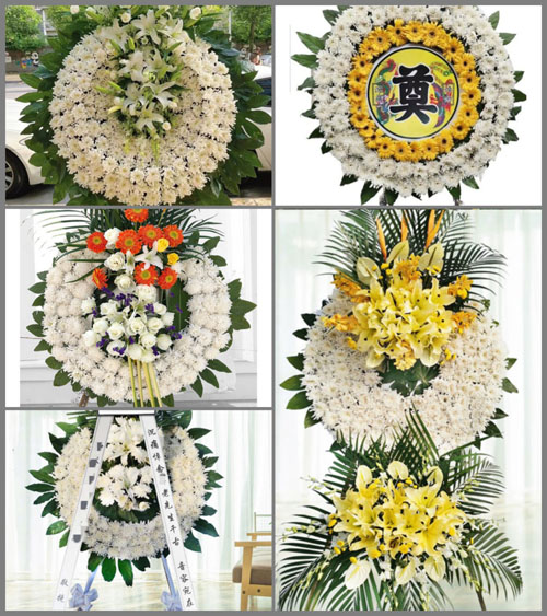 广东韶关市南雄市湖口镇三角村花圈速递